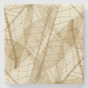 Rustic Sheer Cream Lace Leaves Stenen Onderzetter