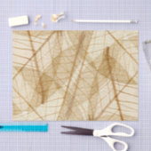 Rustic Sheer Cream Lace Leaves Tissuepapier (Craft)