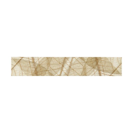 Rustic Sheer Cream Lace Leaves Uitnodigingen Wikkel (Vlak)
