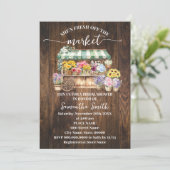 Rustic She's Fresh Off the Market Bridal Shower Kaart (Staand voorkant)