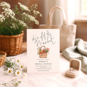Rustic She's off the Market Script-Vrijgezellenfee Kaart