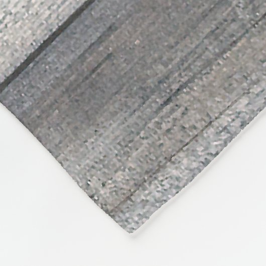 Rustic Shiplap Wood Plank Monogramed Name Quote Fleece Deken (Hoek)