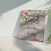 Rustic Signature Cocktail Drink Menu Wedding Decor Poster