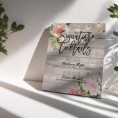 Rustic Signature Cocktail Drink Menu Wedding Decor Poster