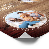 Rustic Signature Drinken 3 Foto Dog Pet Wedding Poster (Hoek)