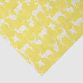 Rustic Silhouette Deer over geel weefselpapier Tissuepapier (Detail)