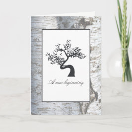 Rustic Silver Birch Tree Baby kondiging Aankondiging