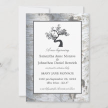 Rustic Silver Birch Tree Baby kondiging