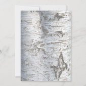 Rustic Silver Birch Tree Baby kondiging Aankondiging (Achterkant)
