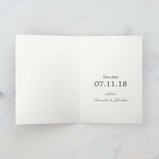 Rustic Silver Birch Tree Baby kondiging Aankondiging (Binnen)