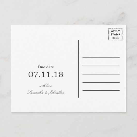 Rustic Silver Birch Tree Baby kondiging Aankondigingskaart (Achterkant)