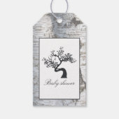 Rustic Silver Birch Tree Baby shower Cadeaulabel (Voorkant)