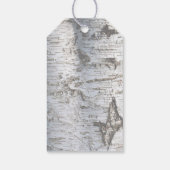 Rustic Silver Birch Tree Baby shower Cadeaulabel (Achterkant)
