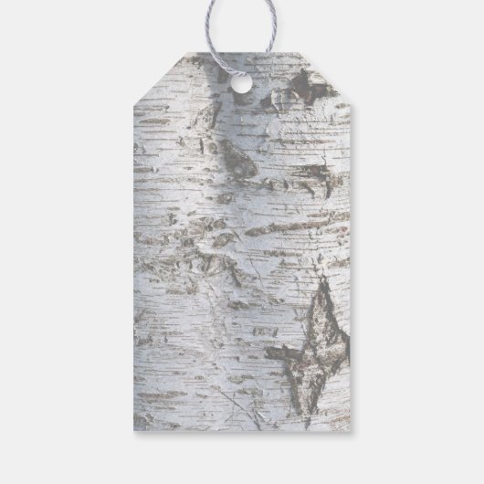 Rustic Silver Birch Tree Baby shower Cadeaulabel (Achterkant)