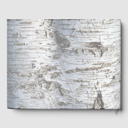 Rustic Silver Birch Tree Baby shower Gastenboek (Achterkant)