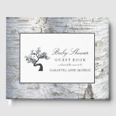 Rustic Silver Birch Tree Baby shower Gastenboek (Voorkant)