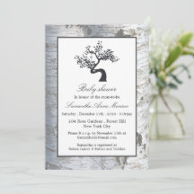 Rustic Silver Birch Tree Baby shower