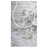Rustic Silver Birch Tree Baby shower Klein Cadeauzakje (Achterkant)