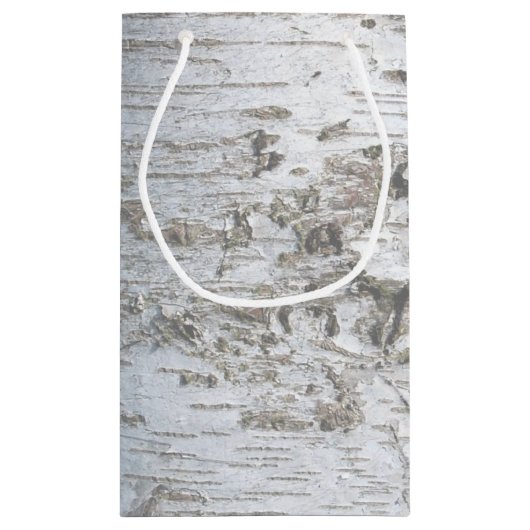 Rustic Silver Birch Tree Baby shower Klein Cadeauzakje (Achterkant)