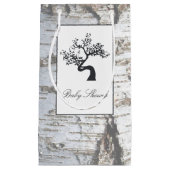 Rustic Silver Birch Tree Baby shower Klein Cadeauzakje (Voorkant)