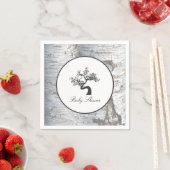 Rustic Silver Birch Tree Baby shower Servetten (Insitu)
