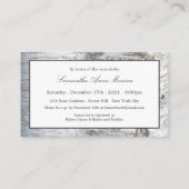 Rustic Silver Birch Tree Baby shower Ticket Invite Informatiekaartje (Achterkant)