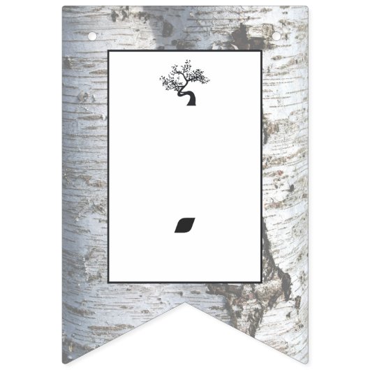 Rustic Silver Birch Tree Baby shower Vlaggetjes (Eerste vlag)