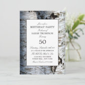 Rustic Silver Birch Tree, Birthday Kaart (Staand voorkant)