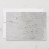 Rustic Silver Birch Tree Weddenschap Kaart (Achterkant)
