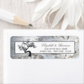 Rustic Silver Birch Tree Wedding Etiket (Insitu)