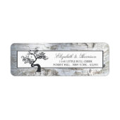 Rustic Silver Birch Tree Wedding Etiket (Voorkant)