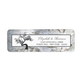 Rustic Silver Birch Tree Wedding Etiket