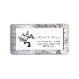 Rustic Silver Birch Tree Wedding Etiket