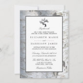 Rustic Silver Birch Tree Wedding Kaart (Voorkant)