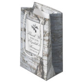Rustic Silver Birch Tree Wedding Klein Cadeauzakje (Voorkant Gekanteld)