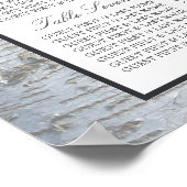 Rustic Silver Birch Tree Wedding Seating Chart Poster (Hoek)