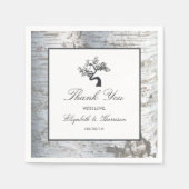 Rustic Silver Birch Tree Wedding Servetten (Voorkant)