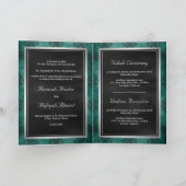 Rustic Silver Blauwgroen Black Damask Muslim Weddi (Binnen)