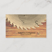 Rustic Silver Circular Saw Woodworking Professie Visitekaartje (Voorkant)