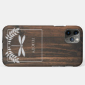 Rustic Silver Dragonfly Hoesje-Mate iPhone Case (Achterkant (horizontaal))