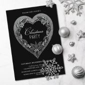 Rustic Silver Heart Kerstfeest Kaart
