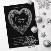 Rustic Silver Heart Kerstfeest