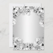 Rustic Silver White Anemone Gold Rehearsal Dinner Kaart (Achterkant)