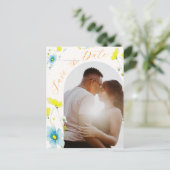 Rustic Simple 1 Photo Arch Bewaar de datum Briefkaart (Staand voorkant)