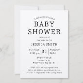Rustic Simple Gender Neutral Kraft Baby shower Kaart (Voorkant)