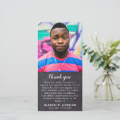 Rustic Simple Memorial Photo Funeral Sympathie Bedankkaart (Staand voorkant)