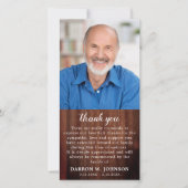 Rustic Simple Memorial Photo Funeral Sympathie dan Bedankkaart (Voorkant)