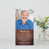 Rustic Simple Memorial Photo Funeral Sympathie dan Bedankkaart (Staand voorkant)