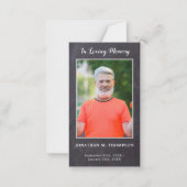 Rustic Simple Photo Memorial Funeral Bedankt Notitiekaartje (Voorkant)
