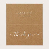 Rustic Simple Schrift, Logo/Afbeelding Bedankkaart Visitekaartje (Buitenkant ongevouwen)
